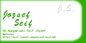 jozsef seif business card