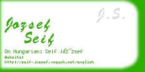 jozsef seif business card
